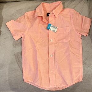 The Children's Place Peach Short-Sleeve Button-Down Shirt